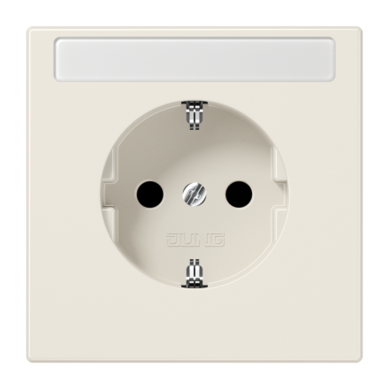 Jung LS1520KINA SCHUKO socket, 16 A 250 V ~, with label field, integrated increased contact protection, SAFETY+, Duroplast, LS series, white