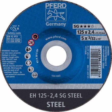 PFERD 61320222 Cutting disc Pferd SG125Me EH 125-2.5 A30 S SG