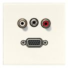 Jung MALS1072 Multimedia connection system Cinch audio / mini jack 3.5 mm / VGA, LS series, white