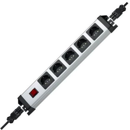 Kopp 229520015 POWERversal 5-way silver-black switch