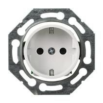 ELSO 225224 socket insert central plate 45 degrees 16A plug terminal pure white