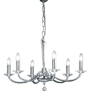 Brumberg 859006 pendant light, chrome E14, 6x40W max.