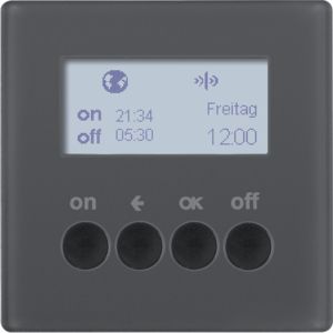 BERKER 85745226 KNX-RF timer quicklink Q.1/Q.3 | with display | anthracite velvet