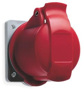 ABB Stotz-Kontakt 216R9, panel-mounted socket, 16 A, IP44 9h, 2P+E, 380-415 V, red, 10 pieces, 2CMA193147R1000