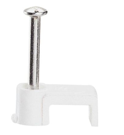 Legrand 031551 nail clamp FL.KAB.2X1MM white, (pure white)
