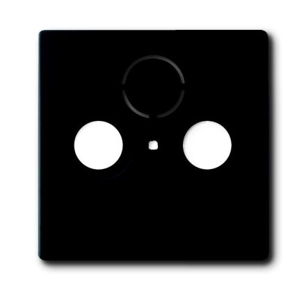 Busch-Jaeger 1743-885 central plate, as cover for standard antenna sockets, matt black