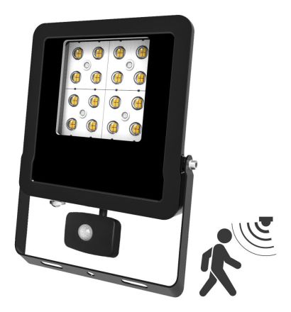 EVN LFE500940BM 50W 4000K 6000lm IP44 black LED spotlight LB21