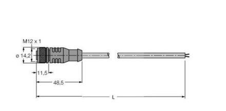 Turck 6914115 RKSW451-10M connection cable