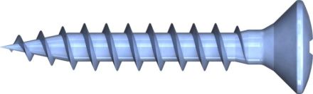 Reisser 009201S121-0350208-1 R2 chipboard screw, raised countersunk head, PZ, full thread, 3.5 x 20, steel, galvanized, blue, 1x sliding, pack of 1000