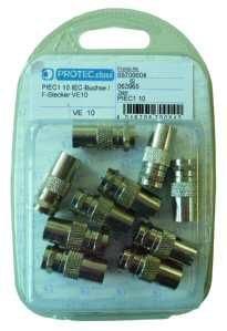 PROTEC.class 05700004 Multimedia accessories PIEC1 10 (VE 10) IEC socket / F connector