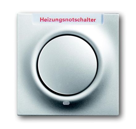 Busch-Jaeger 1789 H-783-101 central plate, with operating button and glow lamp aluminum silver