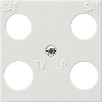 Gira 025840 central plate 4-way Hirschmann S-Color pure white