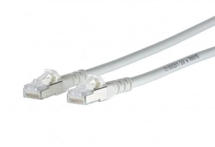 METZ CONNECT ISO/IEC 10G AWG26 2xRJ45 white 5.0m patch cable Cat6A, 1308455088-E