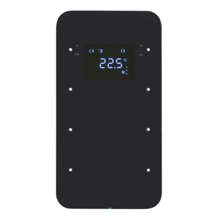BERKER 75643065 Touch-Sensor Glass R.1 | 3-way, temperature controller | black glass