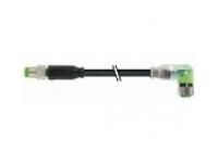 Murrelektronik 7000-88041-6100100 M8 male 0° / M8 female 90° LED 1m connector