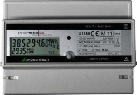 Gossen Metrawatt U1387-V011 MID 3-wire converter 1(6)A ei active energy meter