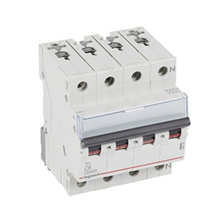 Legrand 404235 Circuit breaker TX3 C6A 3P+N 10KA 4M