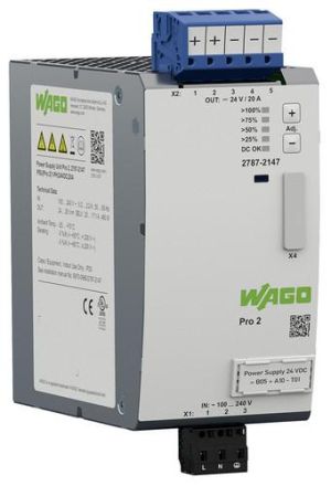 Wago 2787-2147/000-070 Pro 2 1-ph DC24V 20A TopBoost PowerBoost power supply