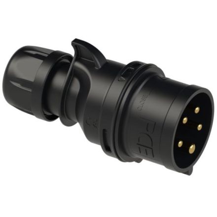 PCE 015-6x 16A 5p 6h black SHARK plug