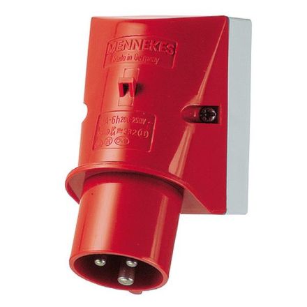 Mennekes 333 16A 3-pole 9h 400V IP44 wall plug