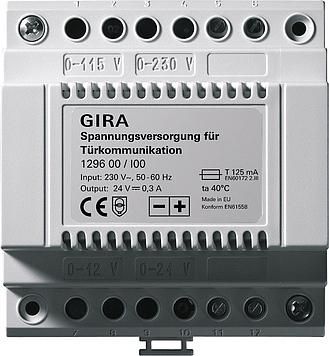 Gira 129600 power supply for door communication 24 V DC 300 mA