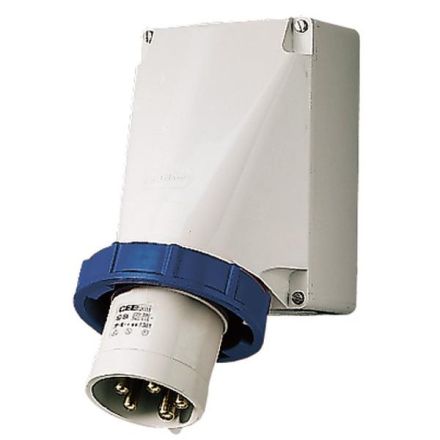 Mennekes 367 125A 5-pin 9h 230V IP67 wall plug
