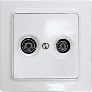 Eltako 30055832 TV55E/2-pm E-Design55 polar white matt cover