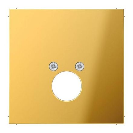 Jung GO2962-1 cover for 1 round connector up to 18.5 mm Ø, metal gold-coloured PVD-coated, LS series, gold-coloured