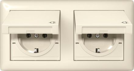 Gira 415801 KD+Set IP44+Frame 2f St 55 cws socket SCHUKO