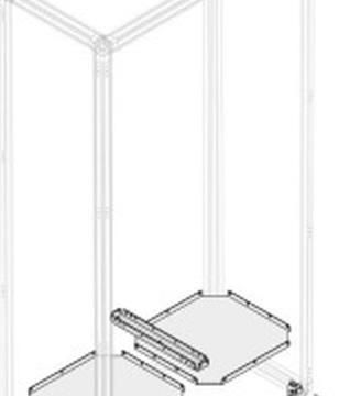 ABB Striebel & John PBWP1020A internal base plate, 4-field wide, depth 300mm, on the cabinet, 1STQ001206M0000