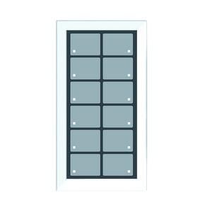 Issendorff 30227 LCN-GTS12W white with 12 keys glass keypad