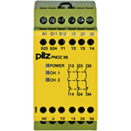 Pilz 774725 PNOZ X6 110-120VAC 3n/o safety relay