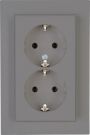 Kopp 929547000 HK07 2-way steel SCHUKO socket
