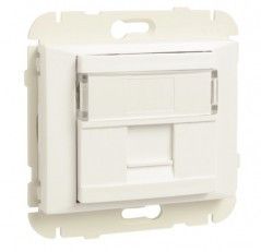 EFAPEL COV RING W/SING SUPPORT F/RJ45 CONNECT ANTHR