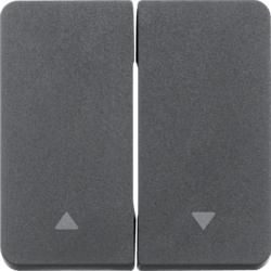 Berker 30753535 rocker 2-way with imprint symbol arrow Berker W.1 grey matt
