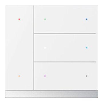 GVS 88188421 KNX pushbutton sensor WALTZ | 4-fold, aluminum | white