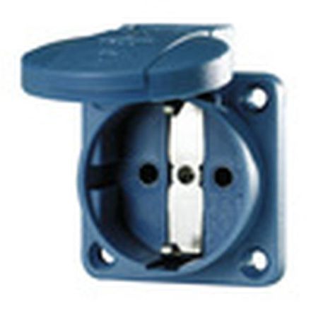 Mennekes 11011 16A2P+E 230V blue panel socket SCHUKO