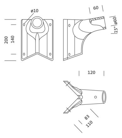 Siteco 5NY5103108 Alu lacquer DB702S corner flange
