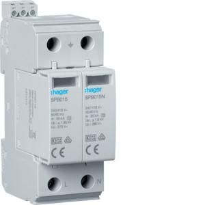 Hager SPB215 T2 2P 40kA TT/TNS fault indication surge arrester