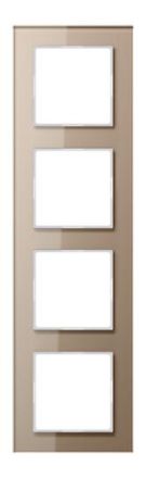 Jung AC584GLCH glass frame 4-way, vertical and horizontal mounting, glass, A CREATION, champagne