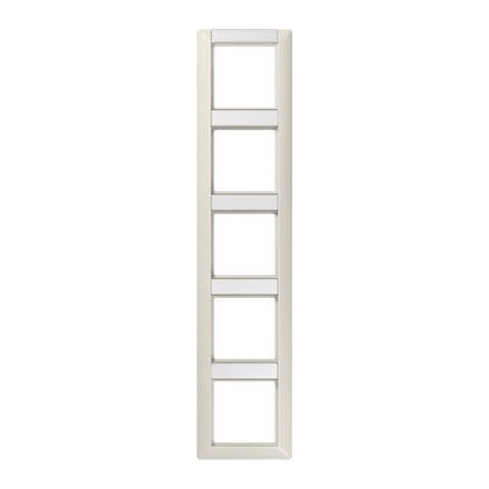 Jung AS585NA frame 5-way, with label field, vertical mounting, Duroplast, AS 500, white