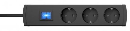 Kopp 232505009 UNOversal 3-way anthracite 1.4m power strip
