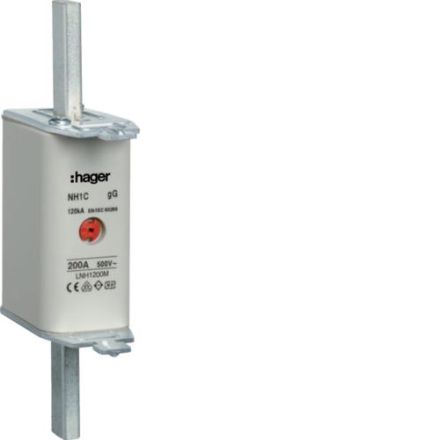 Hager LNH1200M NH fuse link NH1 gG 500V 200A K-detector