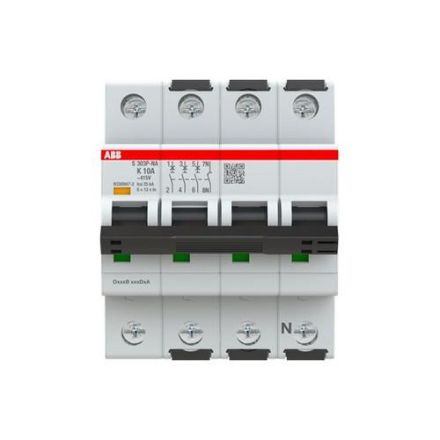ABB Stotz-Kontakt 2CDS383103R0427 S303P-K10NA K25kA 10A 3+NA circuit breaker