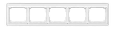 Jung SL5850WW frame 5-way, horizontal mounting, acrylic glass, SL 500, alpine white