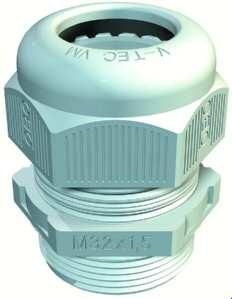 OBO Bettermann V-TEC VM M25 light grey cable gland, 2022868