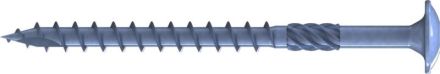 Reisser R09292S121-0603002-1 HBS flat head wood construction screw, TX 30, partial thread, ETA, 6.0 x 300, steel, galvanized, blue, 1x sliding, pack of 100