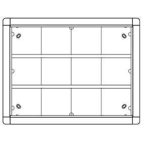 Ritto 1882020 flush-mounted frame 12 module slots, silver