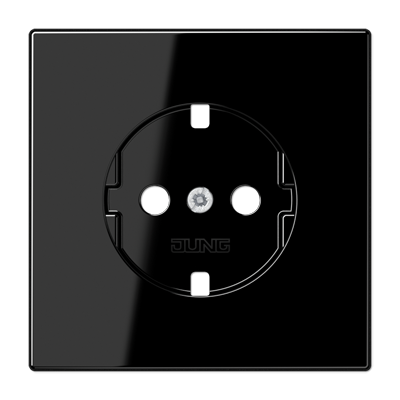 Jung LS520SWPL cover for SCHUKO® sockets, Duroplast, LS series, black