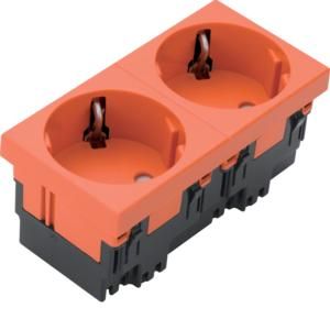 TEHALIT ESR2332004 2-way safety socket 33G pure orange